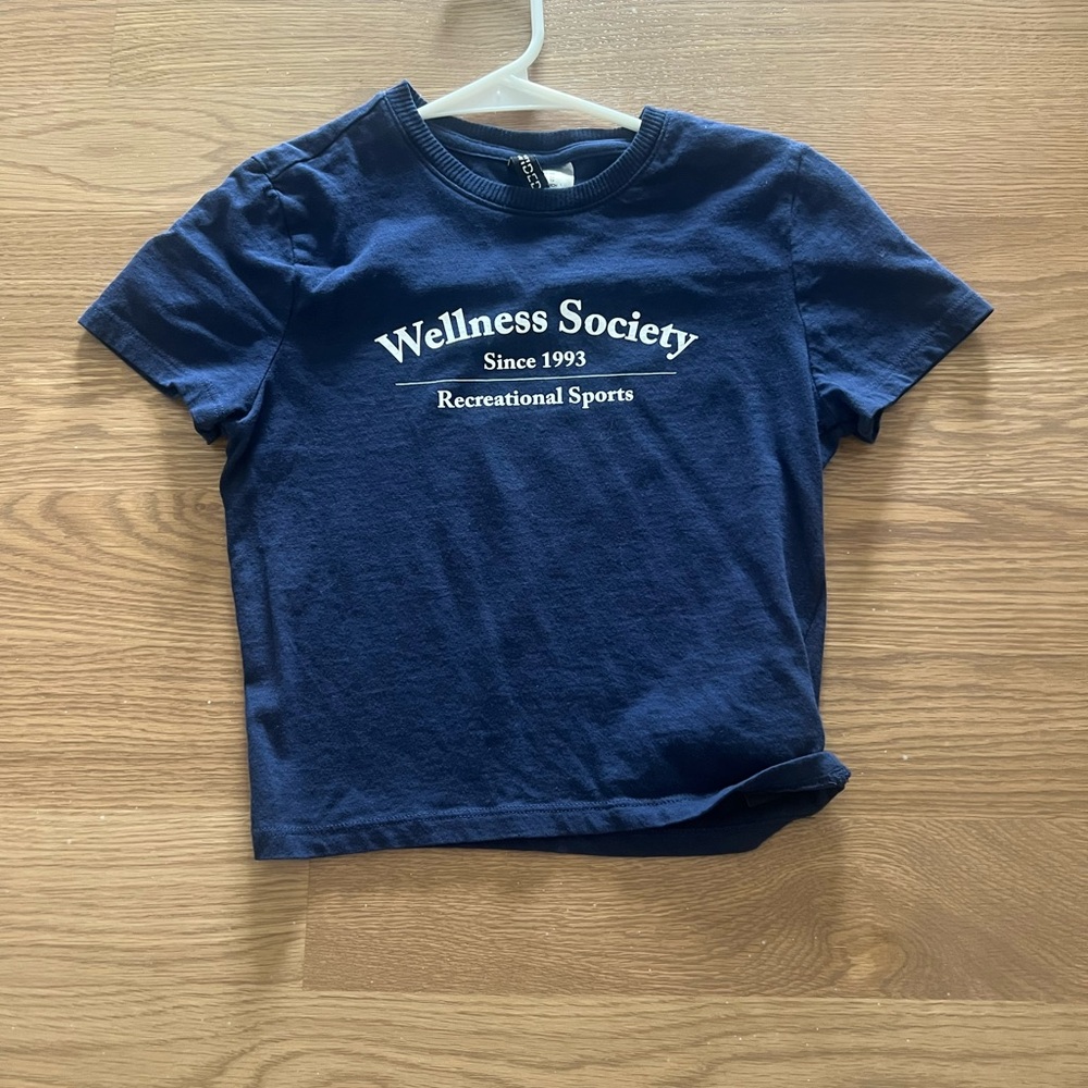 Target Blue Crop Top Wellness Society